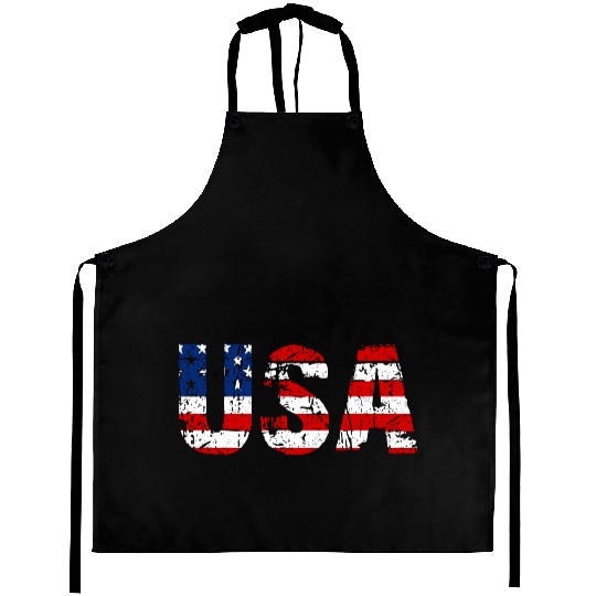 USA Patriotic American Flag Aprons