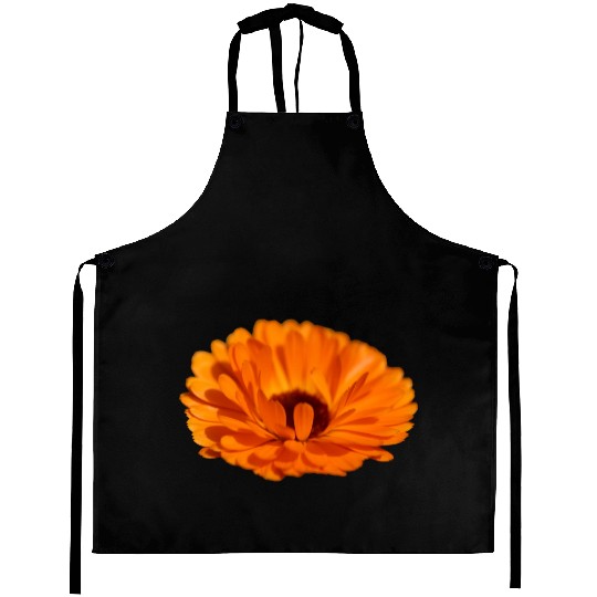orange flower marigold Aprons