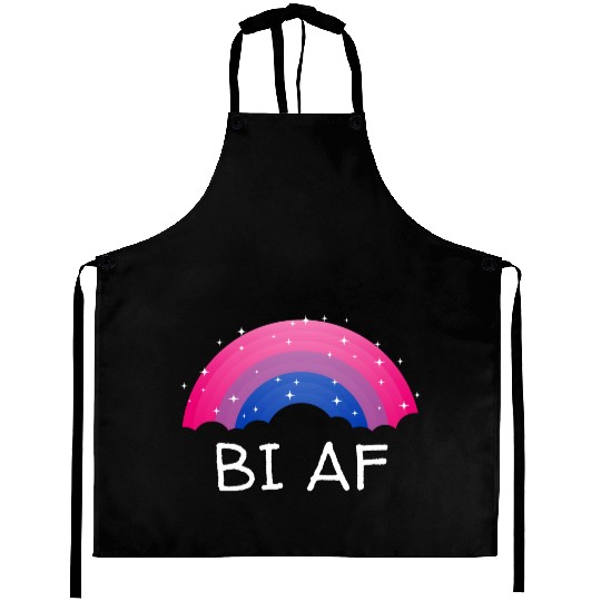 Bi AF Bisexual LGBTQ Bi Pride LGBT Funny Pride Mon Aprons