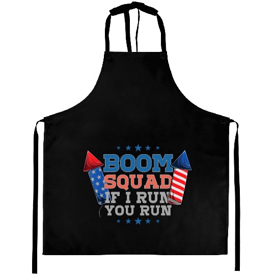BOOM SQUAD Fireworks Director 4th of July Aprons