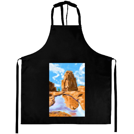 Grand Canyon Loose Oil Landscape Painting Aprons