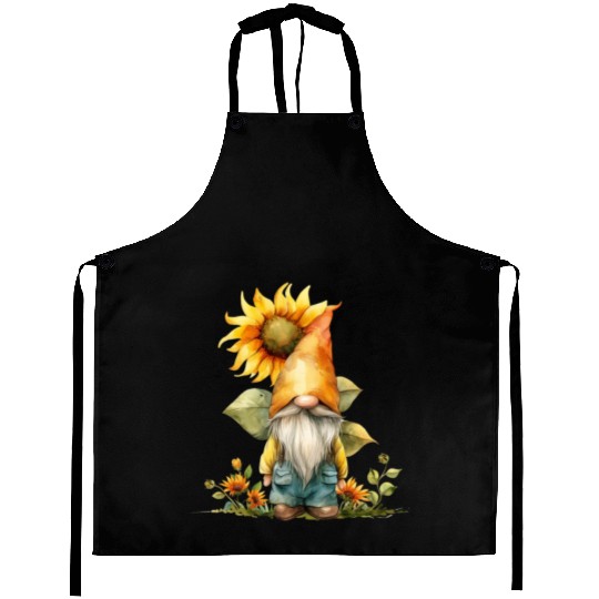 Sunflower Gnome Clipart Images, Garden clipart, Aprons