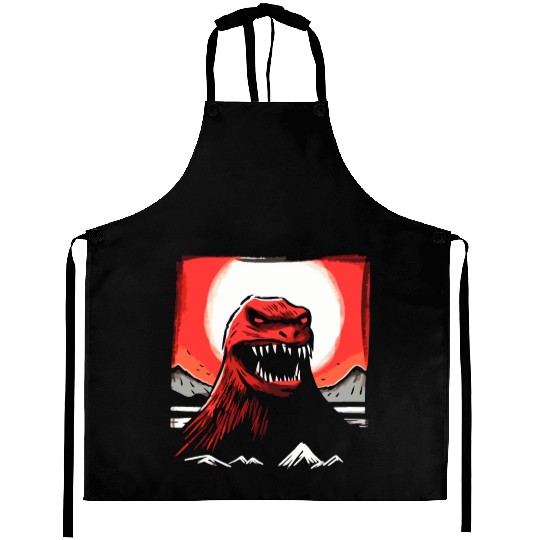Red Sun Japan: Lizard Monster Aprons