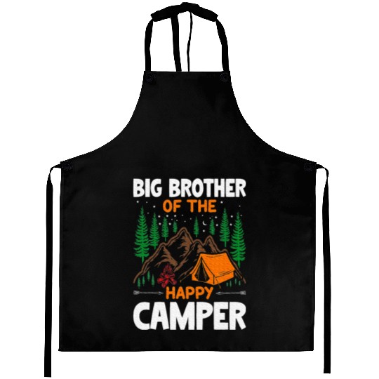 Big Brother of The Happy Camper Hiking Lover Aprons
