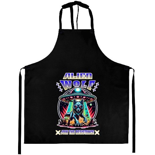 Alien Wolf, join the resistance Aprons