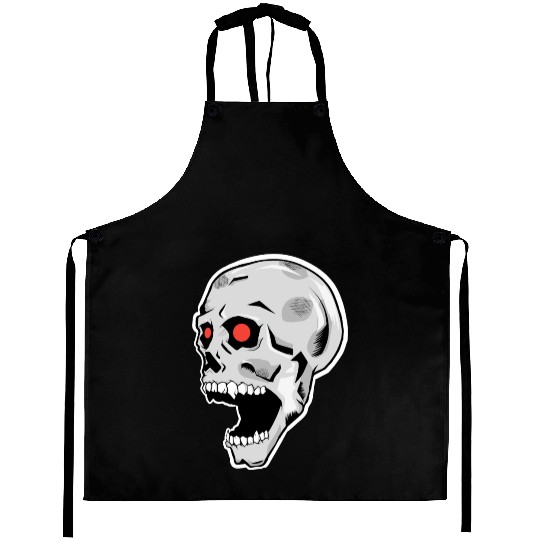 the silver skull looks up Aprons