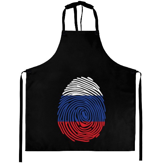 Russian fingerprint flag Aprons