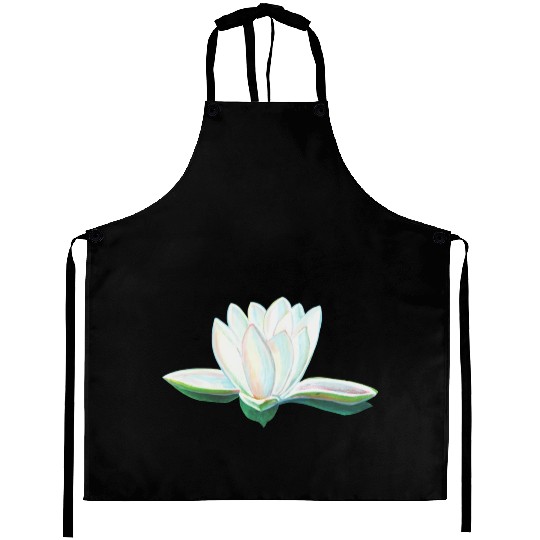 White Lotus Illustration Aprons