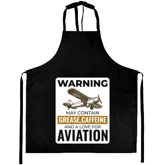 Aircraft Mechanic Aviation Technician Coffee Funny Aprons