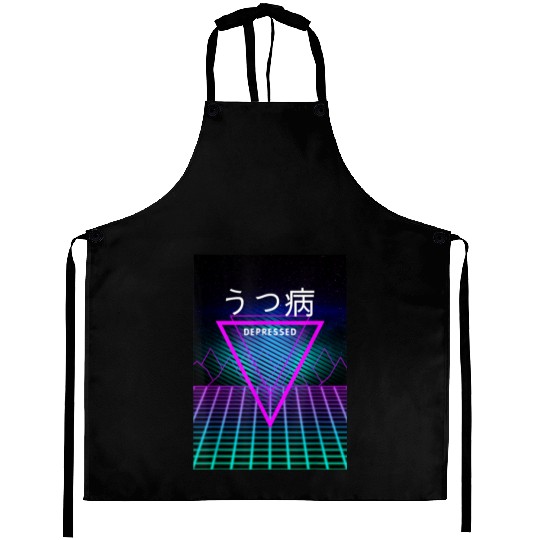 aesthetic vaporwave clothes depressed Aprons