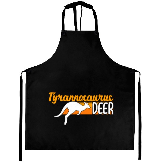 Funny Kangaroo Tyrannosaurus Deer Illustration for Aprons