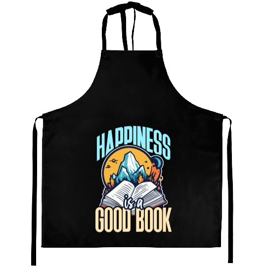 Literature Teacher Happiness Is A Good Book Reader Aprons