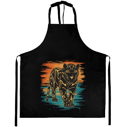 Sunset Panther Aprons