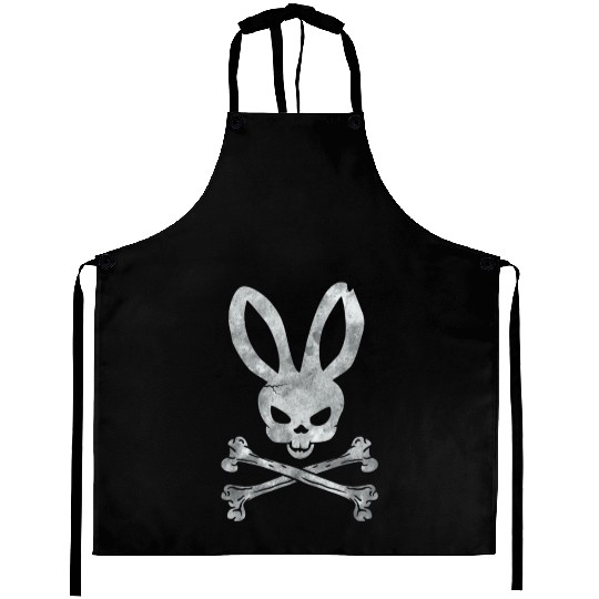 Funny Easter Bunny Crossbones Aprons