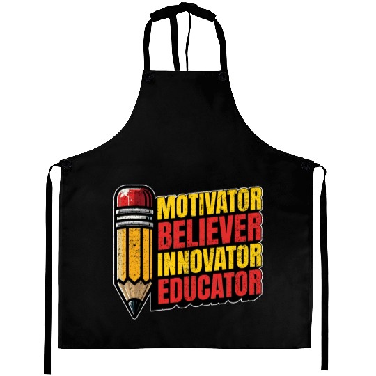Literature Teacher Motivator Believer Bookworm Aprons