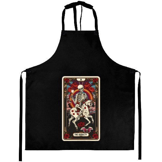 Skeleton on Unicorn Tarot Card Audacity Tarot Aprons
