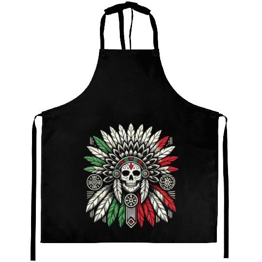 Aztec Warrior Indigenous Mexican Aztec Jaguar Aprons