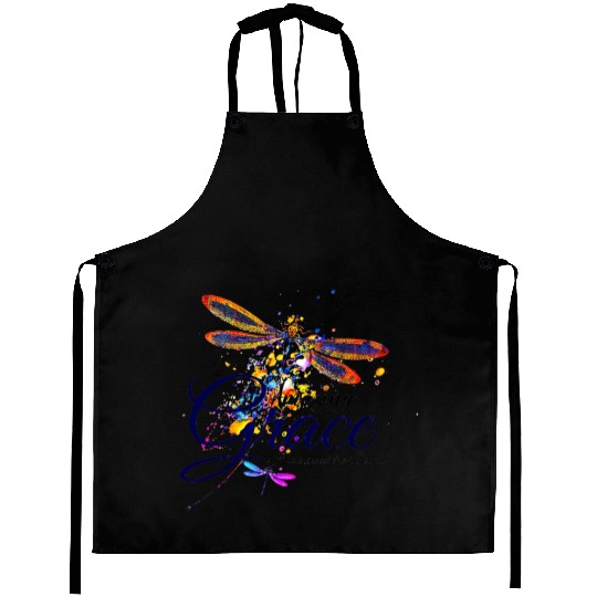 Amazing Grace Dragonfly splatter Aprons