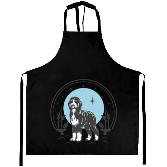 Bernedoodle Tarot Card Dog | Celestial and Starsee Aprons