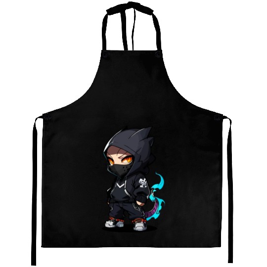 Chibi Dragon Ninja Character Aprons