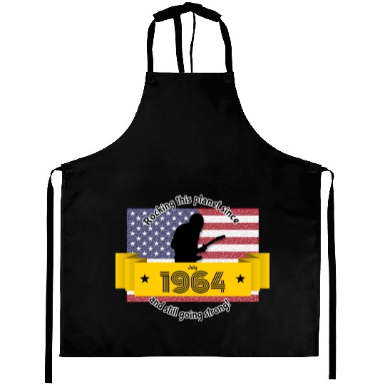 60th birthday Rocking this planet since 07/1964 Aprons