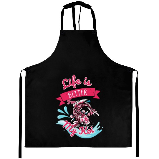 Koi fish swim gracefully Aprons