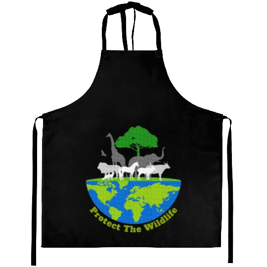 Protect The Wildlife Nature Earth Day Save Safari Aprons