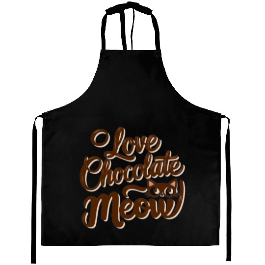 I love chocolate & cats Aprons
