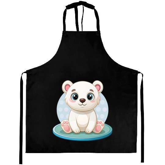 polar bear cub Aprons