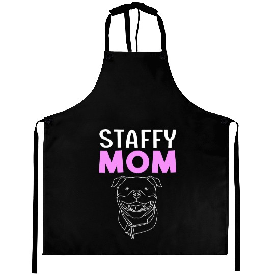 Staffordshire Bull Terrier Dog Mama Mothers Day Aprons