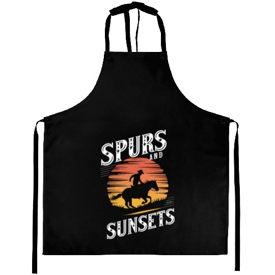 Cowboy Lifestyle Western Theme with Horses and Aprons