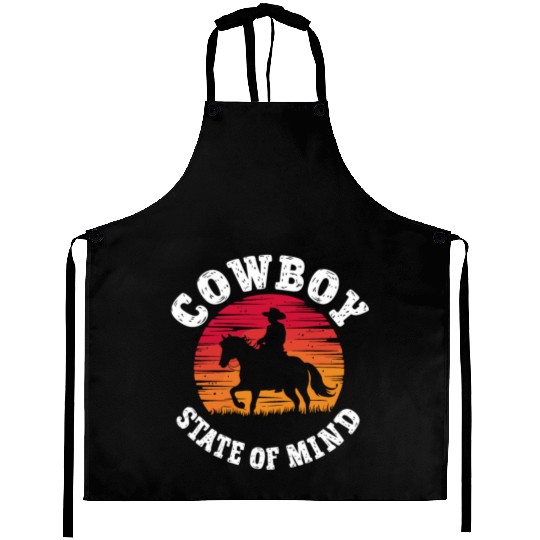 Cowboy Lifestyle Western Theme with Horses and Aprons