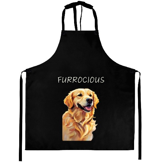Furrocious Golden Retriever Aprons