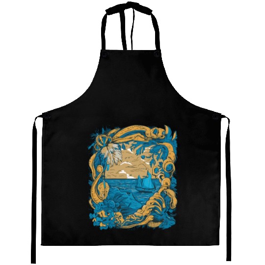 Sun Kissed Shores A Mediterranean Odyssey Aprons