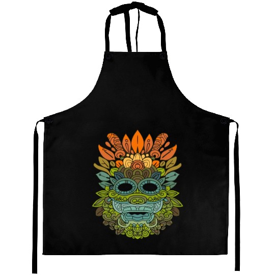 Maya God Mayan Mythology Itzamna Colorful Tribal Aprons