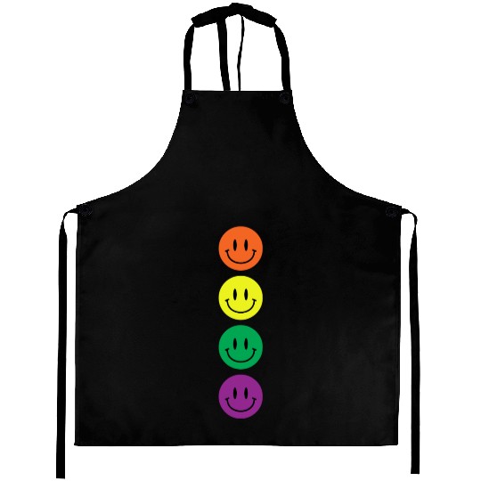 laughing face design Aprons