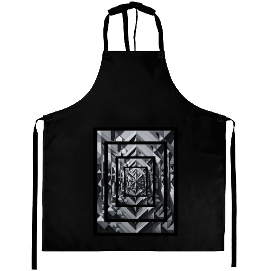 Black and gray rectangle with deep effect. Aprons