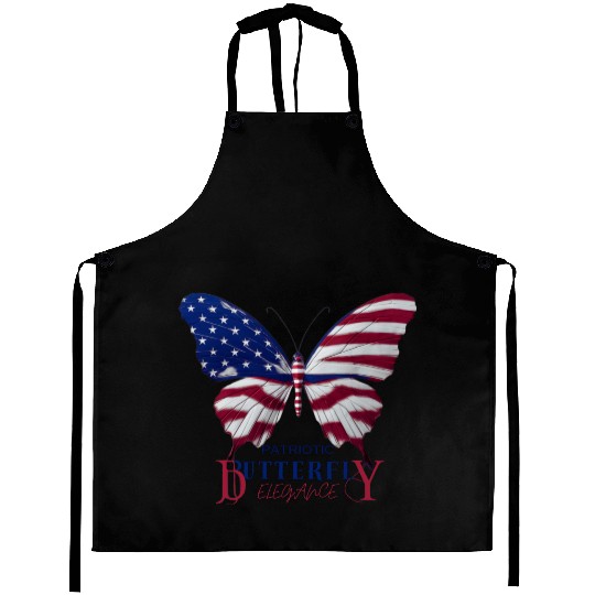 PATRIOTIC butterfly elegance Aprons
