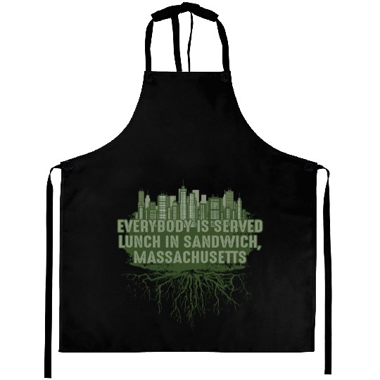 Whats Lunch in Sandwich Massachusetts Pun MA Joke Aprons