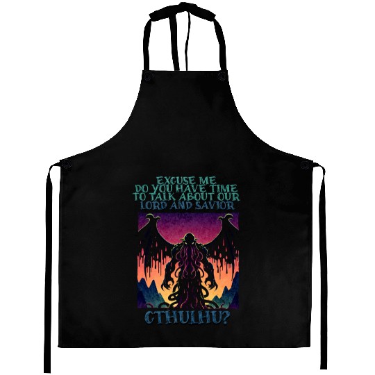 Lord & Savior Cthulhu Cult Lovecraft Necronomicon Aprons