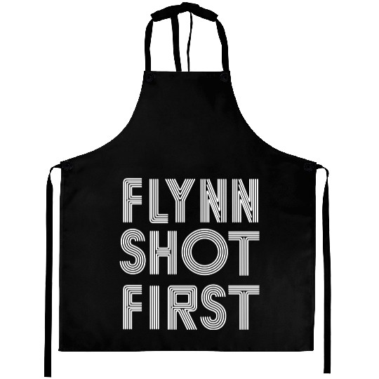 Flynn Shot First -white Aprons