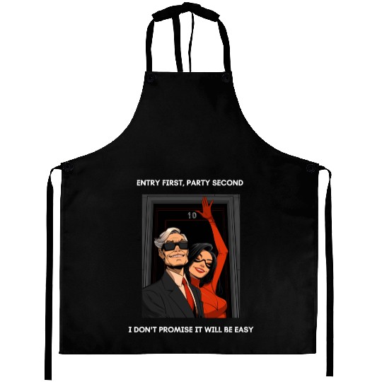 Black door number 10 Art Design Aprons
