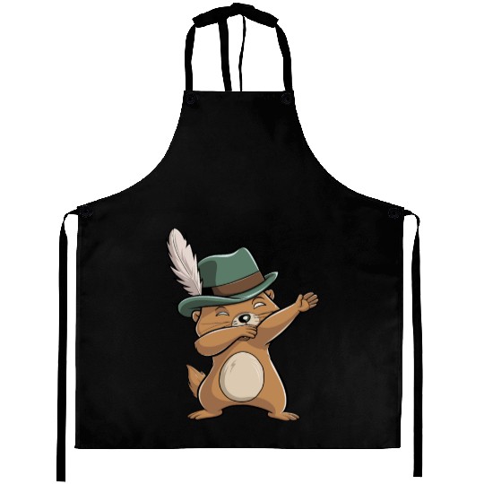Groundhog Marmot for a Marmot lover groundhog fan Aprons