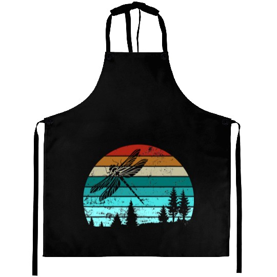 Dragonfly Vintage Retro Insect Nature Aprons