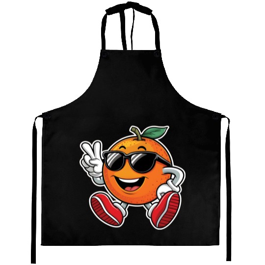 Funny Orange Fruit Relaxing Aprons