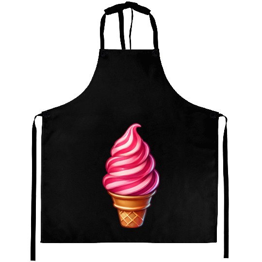 Candy cane ice cream motif in a sweet ice cream Aprons