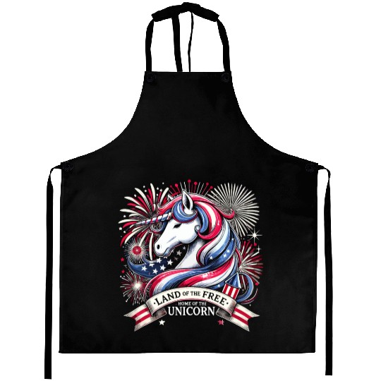 Star-Spangled Unicorn with American Pride and Aprons