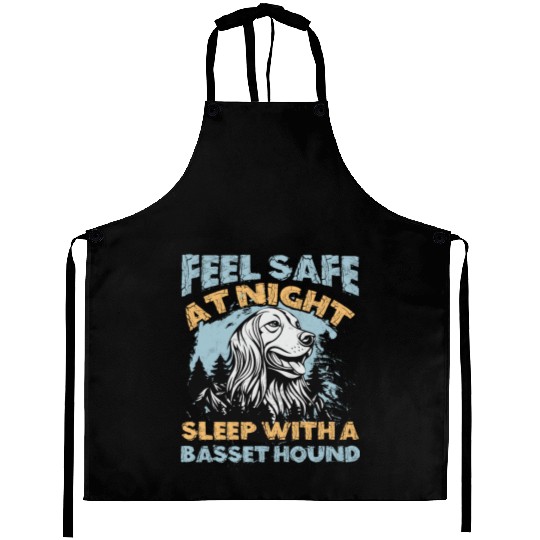 Basset Hound Feel Safe At Night Sleep Aprons