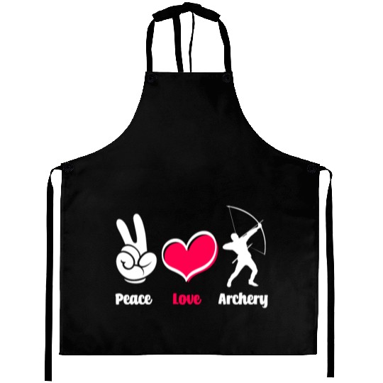 Bow Peace Love Archery Aprons