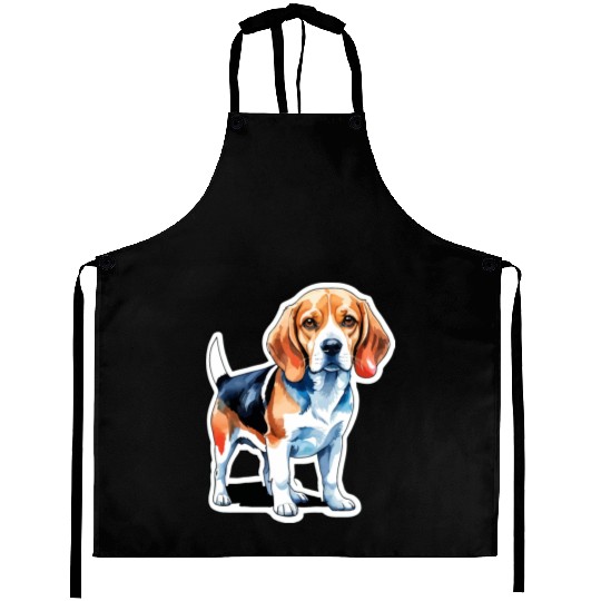 Beagle Watercolor Aprons